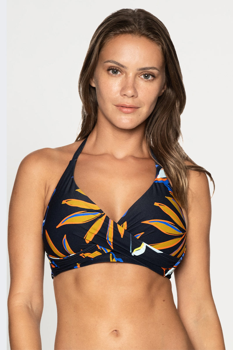 Electric Blooms Brigette Bikini Top