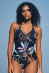 Electric Blooms Brigette One Piece