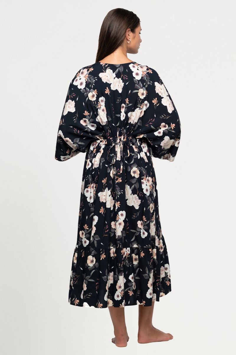 Evening Shadow Corrimal Maxi Dress