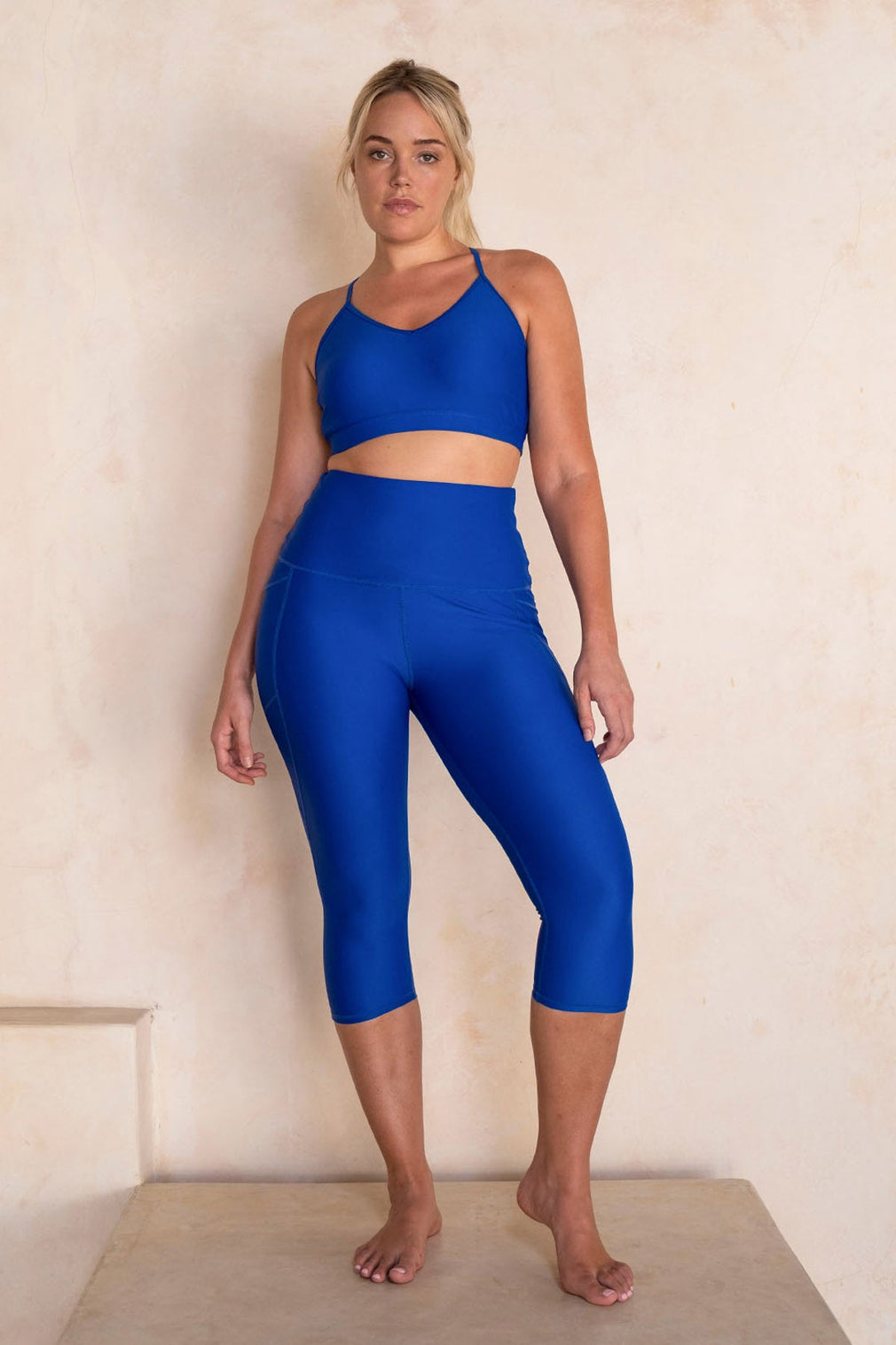 Blue Walaga Capri Leggings