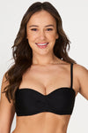 Black Gamma Texture Jacinta D / DD Cup Underwire Bikini Top