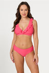 Pink Omega Texture Eva Bikini Top - Final Sale