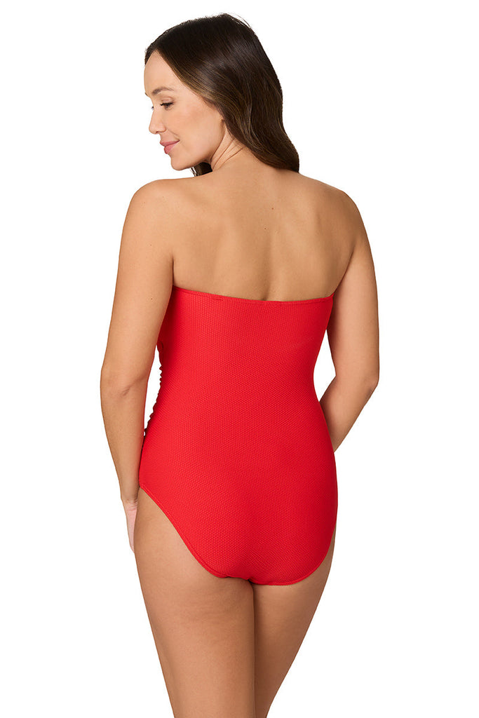 Red Must Haves Colette Bandeau One Piece Swimsuit - Nip Tuck Swim US