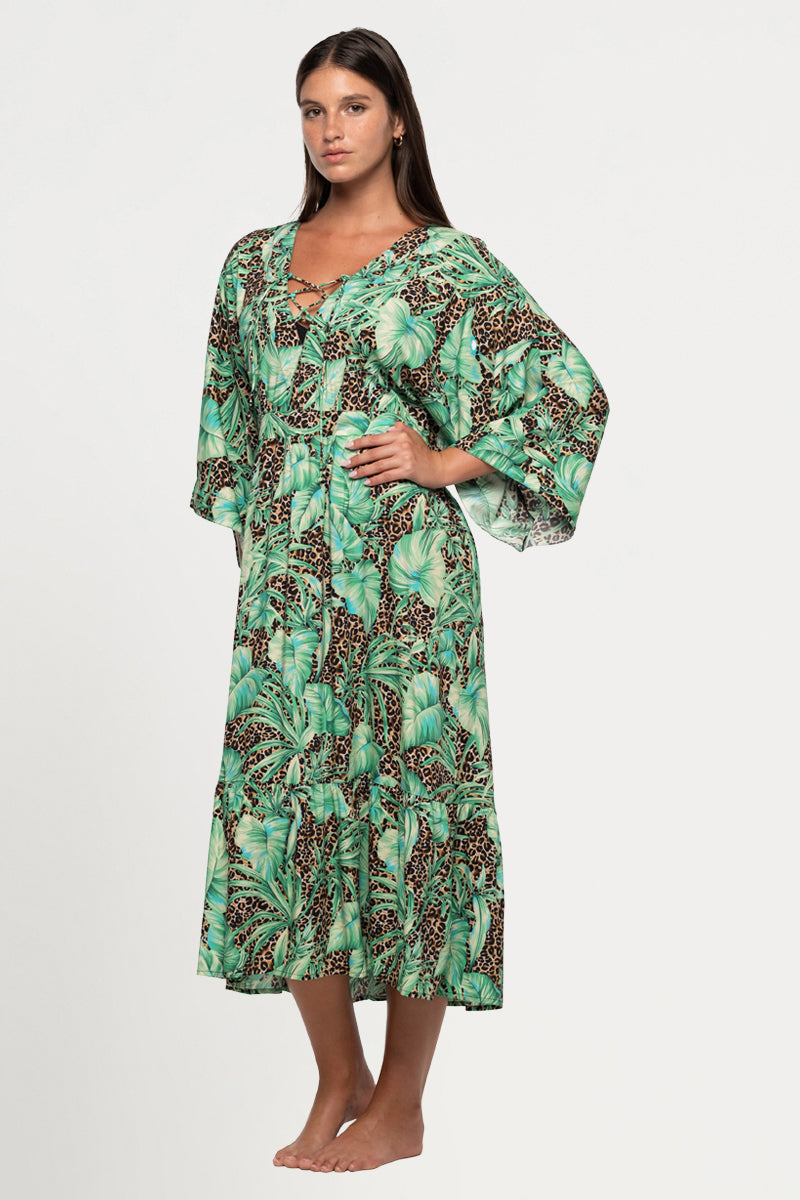 Exotic Eden Corrimal One Size Maxi Dress