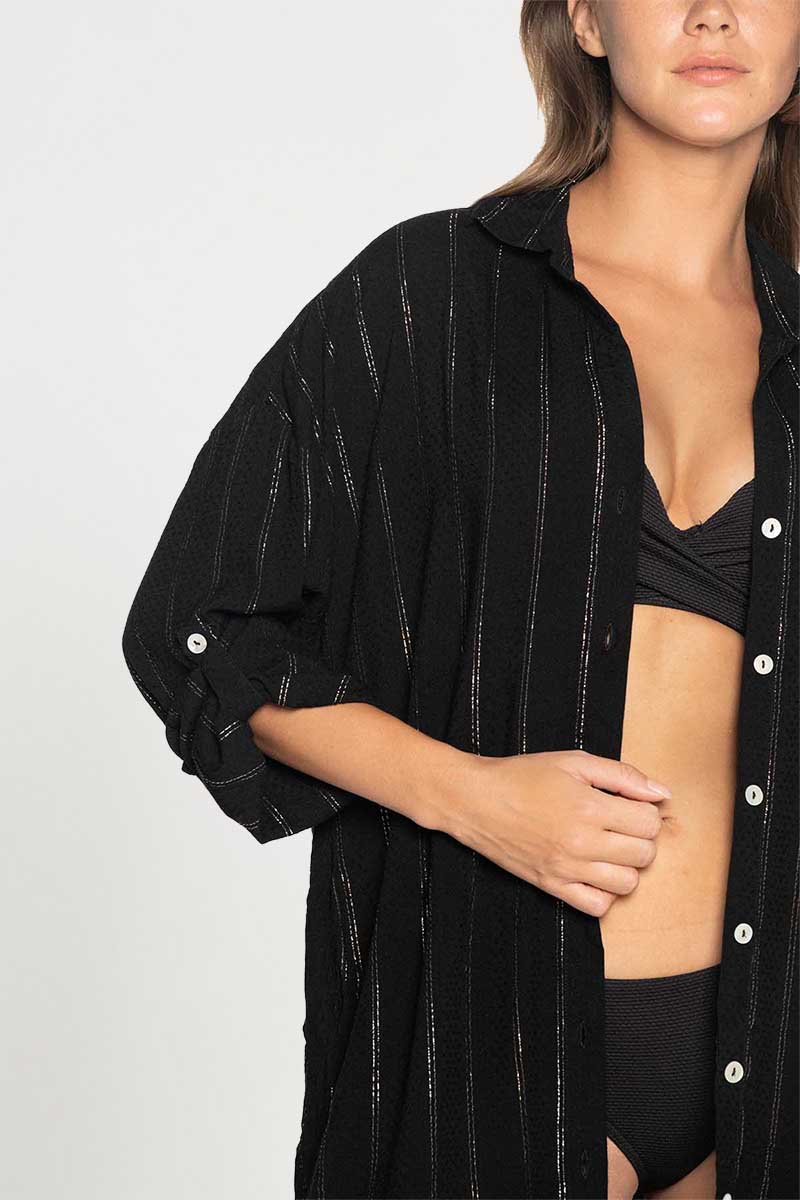 Black Cassandra Bronte Beach Shirt