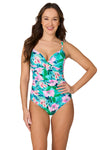 Peonies Isla DD / E Cup Underwire One Piece Swimsuit - Nip Tuck Swim US