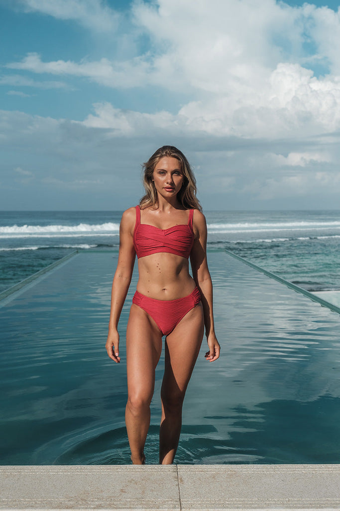 Red Gamma Texture Joanne Bikini - Nip Tuck Swim US