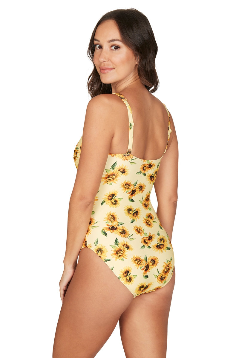 Sunflowers Joanne One Piece Swimsuit - Final Sale (DNPL TJX - LA ONLY) - Nip Tuck Swim US