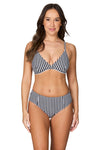 Black Xylophone Stripe Molly Triangle Bikini - Nip Tuck Swim US