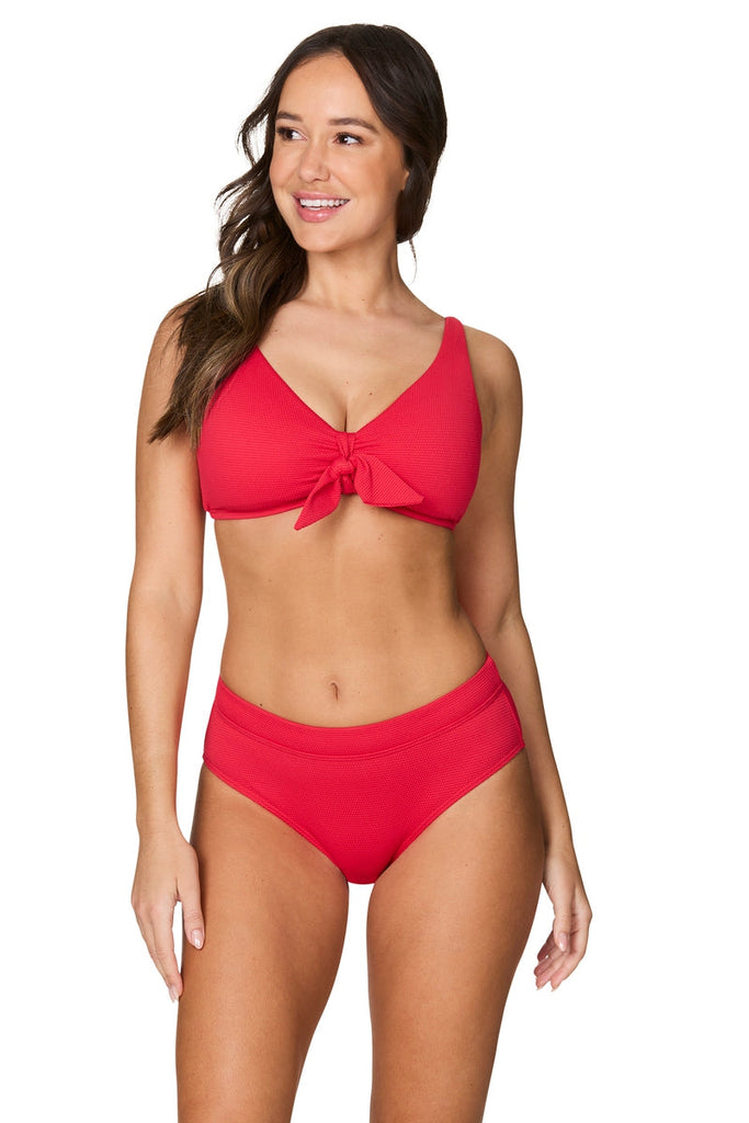 Red Must Haves Connie Faux Knot Design Bikini Top - Final Sale - Nip Tuck Swim US